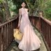 Pure Desire, High-End Temperament, Pink Dress, Women's Summer Style, Niche Design, Hanging Neck, Vacation Suspender,_ecoleips.com