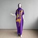 Muslim Rayon Gold Foil Robe Large Headscarf Set_ecoleips.com