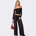 Women's Loose Wide Leg Denim Trousers Fashion Printed Jeans Ladies High Waist Straight Leg Pants_ecoleips.com