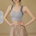 Aria Basics Aria Basics Autumn And Winter High-intensity Cross-back Yoga Tank Top For Women With Fixed Cups, Slim Fit, Color-blocking Pilates_ecoleips.com
