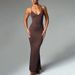 Women's Sexy Sleeveless Slip Dress Deep V Neck Open Back Slim Fit Bodycon Pencil Mini Dress For Club Night Out Cocktail Party_ecoleips.com