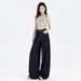 Wide Jeans For Women In Spring, High Waisted, Loose Fit, Slimming, Wide With A Versatile Drape, Straight Leg Floor Pants_ecoleips.com