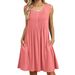 Women's Clothing Spring And Summer New Printed Vest Loose Pocket Dress Female Spot_ecoleips.com