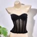 European And American Cross-Border Sexy Mesh Double-Layer Back Tie Strap Chest Wrap Elastic Shapewear Women's_ecoleips.com