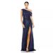 Sequin Oblique Collar Dress – Elegant High Slit Evening Gown For Women (4 Colors)_ecoleips.com