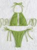 Verve Multicolor Special Fabric Bikini Fashion Swimsuit Women's Set Two-Piece Sexy Beach Swimwear_ecoleips.com