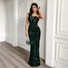 European And American Party Evening Strapless Bow Long Dress, Women's Clothing, 2025 Autumn_ecoleips.com