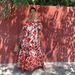 Women's Clothing Summer New Floral Print One Shoulder Puff Sleeve Long Dress_ecoleips.com