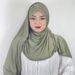 Muslim Accessories"Premium Brushed Polyester Headscarf – Elegant Malay-Style Cover With Nail Diamond Accents"_ecoleips.com