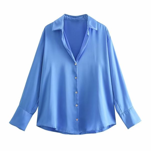 "Luxury Silk Satin Shirt For Women – Premium 20 Elegant Colors (XS–L)"_ecoleips.com