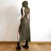 Summer Fashion Trend Women's Hooded Dress European And American Cross Border Loose Hem Slit New 2026_ecoleips.com