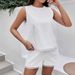 European American Cross-border Independent Website 2026 Solid Color Backless White Floral Embroidered Tank Top And_ecoleips.com