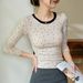 2025 #High Quality Products # Cute And Playful Polka Dot T-Shirt Women With Long Sleeves For Autumn 2025, New Color Blocking_ecoleips.com