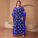 Verve Plus Size Ethnic Clothing Lace Embroidered Batwing Long Dress Muslim Women's Two-Piece Set Good Quality_ecoleips.com