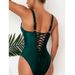 Women's Clothing Tight Fitting One Piece Swimsuit Sexy Belly Covering Slim Bikini_ecoleips.com