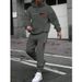Women's Trendy Casual Loose Hooded Sweater Suit Medium Large Size Printed Full Length Polyester Pant Set_ecoleips.com
