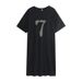 New Black Short-sleeved Plus-size High-end Slimming Dress, Summer Pajamas For Women, Over-the-knee Long Skirt, Trendy_ecoleips.com