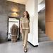 Women's Stylish Striped Knitted Vest Top And Wide Leg Pants Set Slim Fit Cross Border Trade Fashion_ecoleips.com