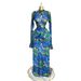Sheer Mesh Ruffle Sleeve Midi Dress With Flare Hem For Women - Elegant Bohemian Style Party Wear_ecoleips.com