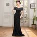 Women's Clothing One Shoulder Evening Dress New Style Slim Fishtail Sexy Temperament Sequin Party Dress_ecoleips.com