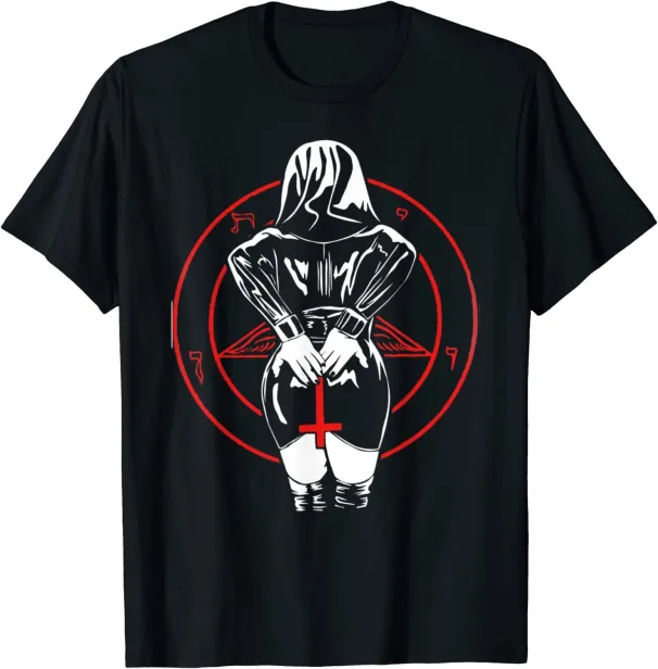 Women's T-Shirts NEW LIMITED Bad Nun Sexy Satan Cult Men Women Cool Gift T-Shirt - MADE IN USA_ecoleips.com