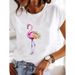 Spring And Summer New Clothing, Heart-shaped Floral Plant Cartoon Casual Simple Trendy Top, Women's Round Neck T-shirt_ecoleips.com