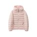 Women's Lightweight Hooded Down Jacket With 90% White Duck Feather Filling, Slim Fit Short Puffer Coat For Students, Unisex Winter Outerwear_ecoleips.com