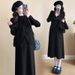 Autumn New Korean Fashion Loose Knitted Two-Piece Maternity Dress_ecoleips.com