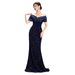 Women's one-shoulder evening dress slim fishtail sexy temperament Christmas party dress for women spring_ecoleips.com