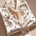 Women's Clothing Spring New Bow Tie French High End Satin Polka Dot Shirt To Cover The Flesh And Make You Look Thin Long Sleeved Top_ecoleips.com