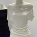 Ultra-Hand Feel Modal Cotton Short Sleeve T-Shirt Women Summer Design Slim Fit Shoulder Baring Fashionable Top_ecoleips.com