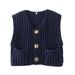 Aria Basics European And American Style For Women, Casual Loose Cardigan, Fashionable Versatile Vest Top, Sleeveless Knitted Sweater_ecoleips.com