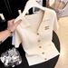 Women's Korean-Style Short-Sleeve Knit Top – Slim-Fit Lapel Collar, Breathable & Elegant (Navy/Beige/Gray/Black, One-Size Fits 90-135 Lbs)_ecoleips.com