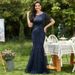 Women's Clothing Version Sequined Mesh Fishtail Slim Sexy_ecoleips.com