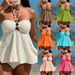 Women's Clothing New Split Swimsuit Female Sexy Bikini Halter Neck Sling Beach Vacation Swimsuit_ecoleips.com