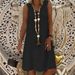 Women's Vest Dress V Neck Sleeveless European And American Style Clothing For Ladies_ecoleips.com