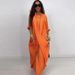 Summer New Arrival Women's Long Robe Dress Solid Color Casual Design Spring/Autumn Wear Polyester_ecoleips.com