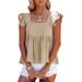 Women's Square Neck Sleeveless Vest Casual Loose Fit Versatile Top For Spring Summer Regular Polyester Tank_ecoleips.com