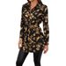 European And American Cross-border 2026 Fall/Winter Elegant Women's Floral Print Belted Long-sleeve Shirt With A_ecoleips.com