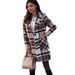 New Woolen Long Lapel Single-breasted Plaid Jacket Women's Clothing_ecoleips.com