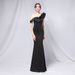 Women's clothing#6 color one shoulder banquet evening dress fashion party long elegant slim sexy fishtail dress_ecoleips.com