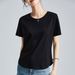 Summer Women's White Mercerized Cotton T-Shirt | 3D Stitching Round Neck Basic Top | Plus Size Slim Fit Layered Casual Blouse_ecoleips.com