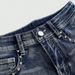 Women's Heavy Duty Rhinestone Embroidered Retro Denim Shorts High Waisted Hot Pants Cross Border Wholesale Factory Direct Stock_ecoleips.com