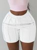 Women's Clothing Summer New Solid Color Pocket Drawstring Shorts_ecoleips.com