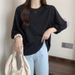 real-shot Three-quarter T-shirt For Women, New Autumn Style, Plus-size, Loose, Stylish, Versatile_ecoleips.com