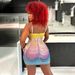 Women's clothing sexy suspenders with hot rhinestones and hip-hugging slim skirt for women, fashionable casual party dress_ecoleips.com