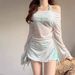 Women's Three Piece Swimsuit Set Halter Neck Star Print Slimming Straps Beach Vacation Hot Springs_ecoleips.com