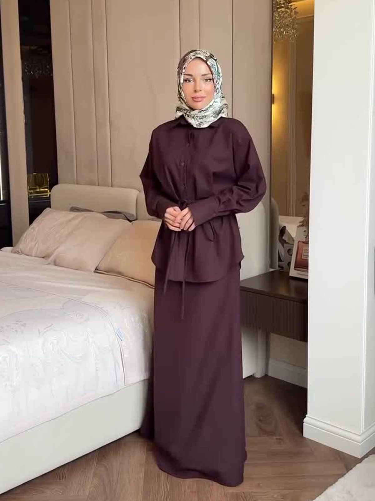 Women's Clothing Spring Famous Warm Elegant Noble Long Sleeved Top Comfortable Long Skirt Suit Women_ecoleips.com