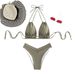 New Sexy Bikini Nylon Solid Color Swimsuit Fashion Ladies Split Swimsuit Bikini_ecoleips.com
