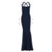 Summer Slim Fit Backless Women's Dress Sexy Solid Color European American Style Waist Cinching Casual Vintage Maxi Dress_ecoleips.com